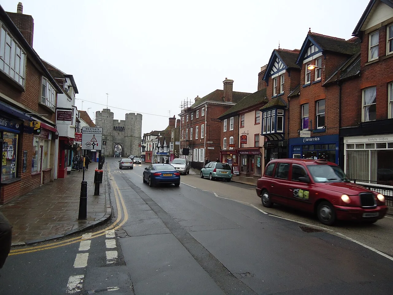 St Dunstan's Street, looking towards the Westgate: the period streets on the city side of Canterbury West station carry some of the district's strongest prices.